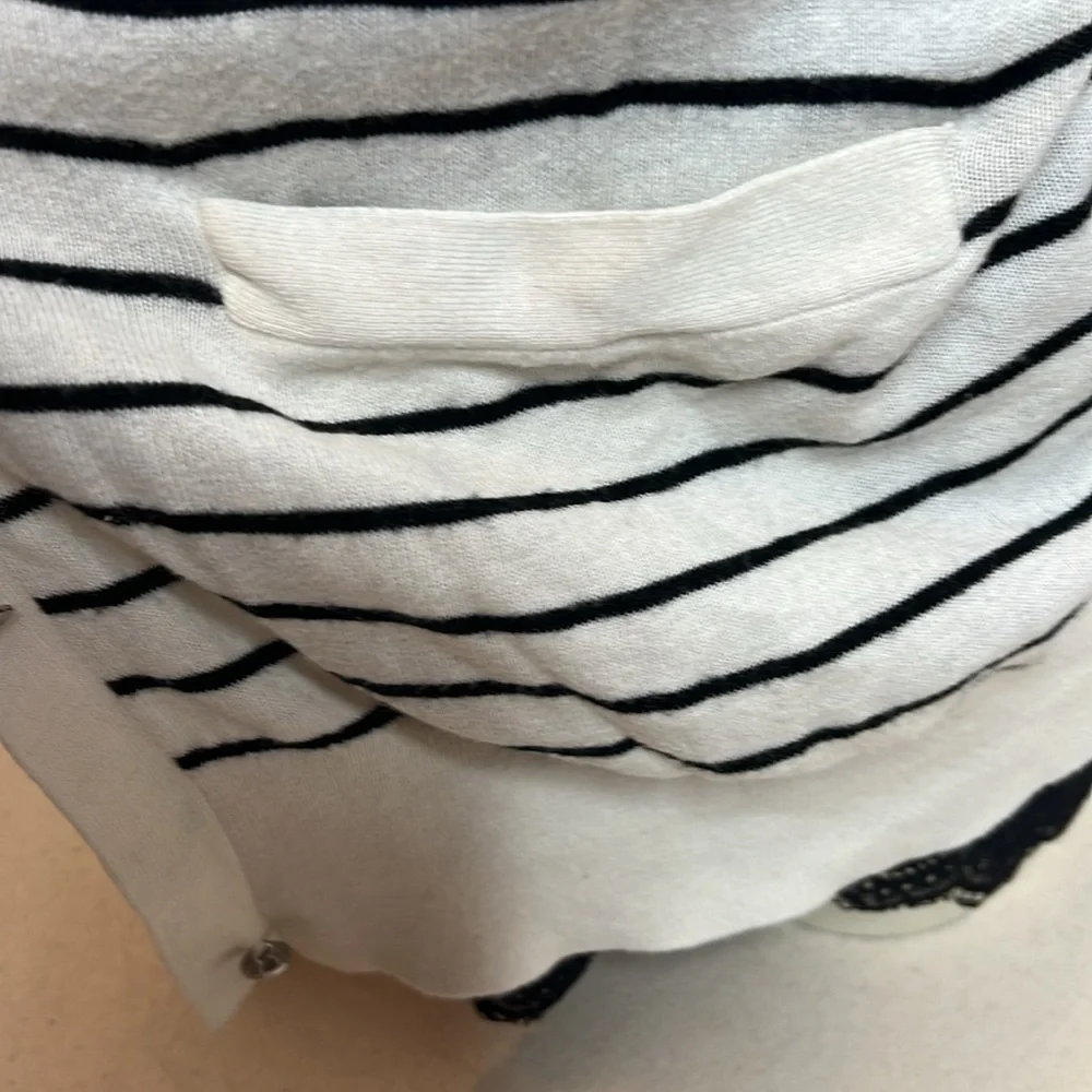 Lauren Ralph Lauren Striped Cardigan XL with LLR Embossed Buttons - Picture 4 of 5